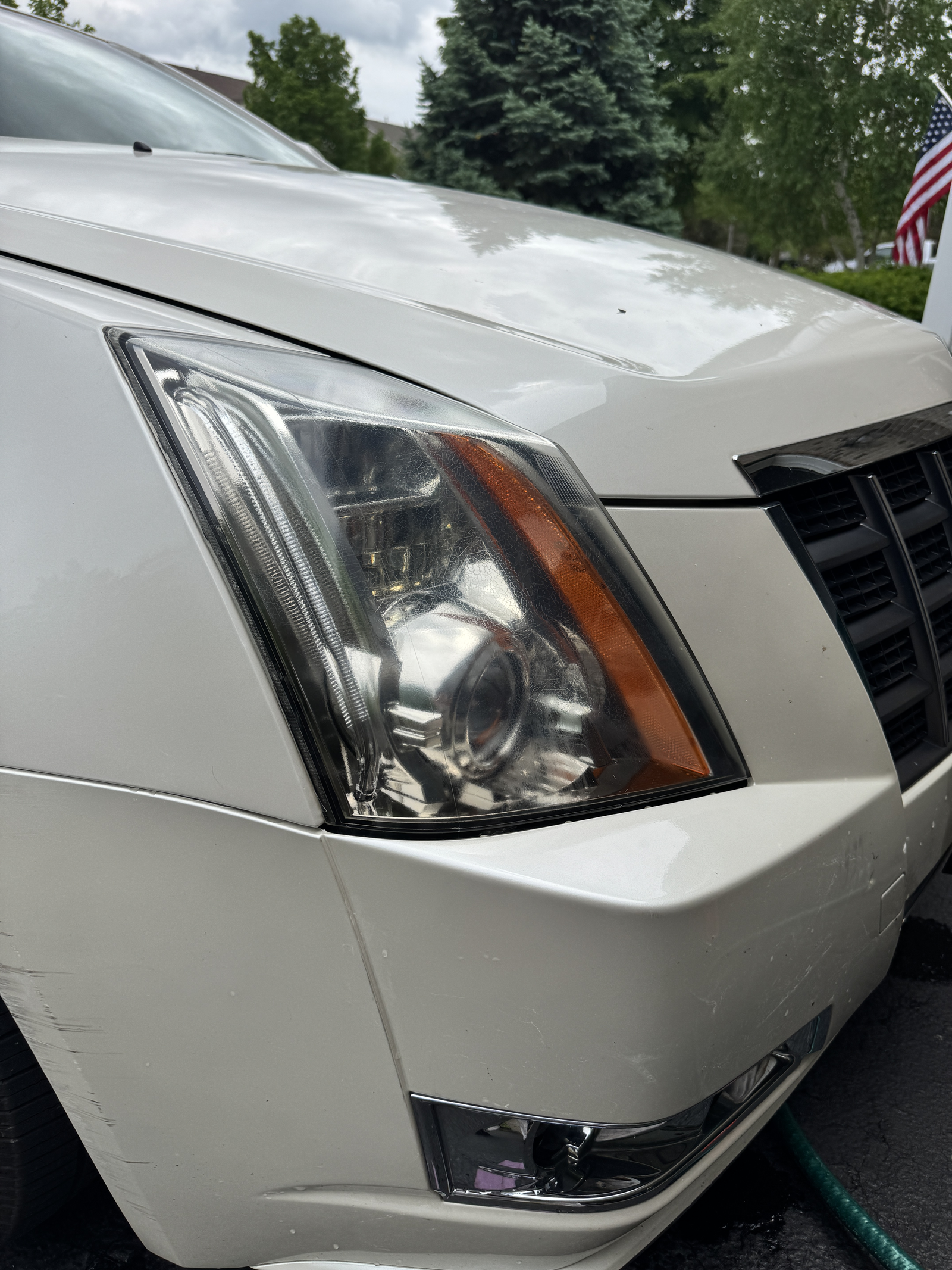 Headlight after restoration